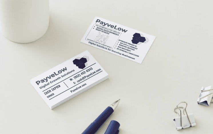 Business card design example